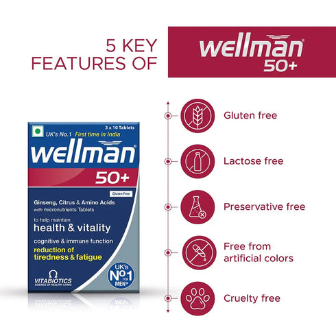 Vitabiotics Wellman 50+